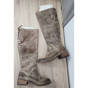 Corral Boots Womens 9 Brown Nubuck Leather Tall Knee High Riding Cowgirl Rodeo